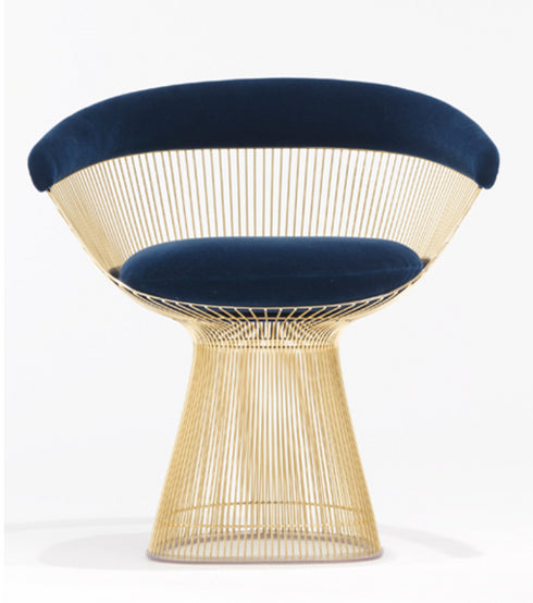 Knoll Platner Side Chair Gold Plated